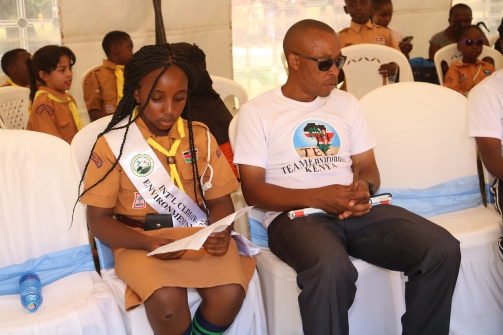 Alice Wanjiru – Green Hummingbird Ambassador with the scout’s movement on a tree planting event